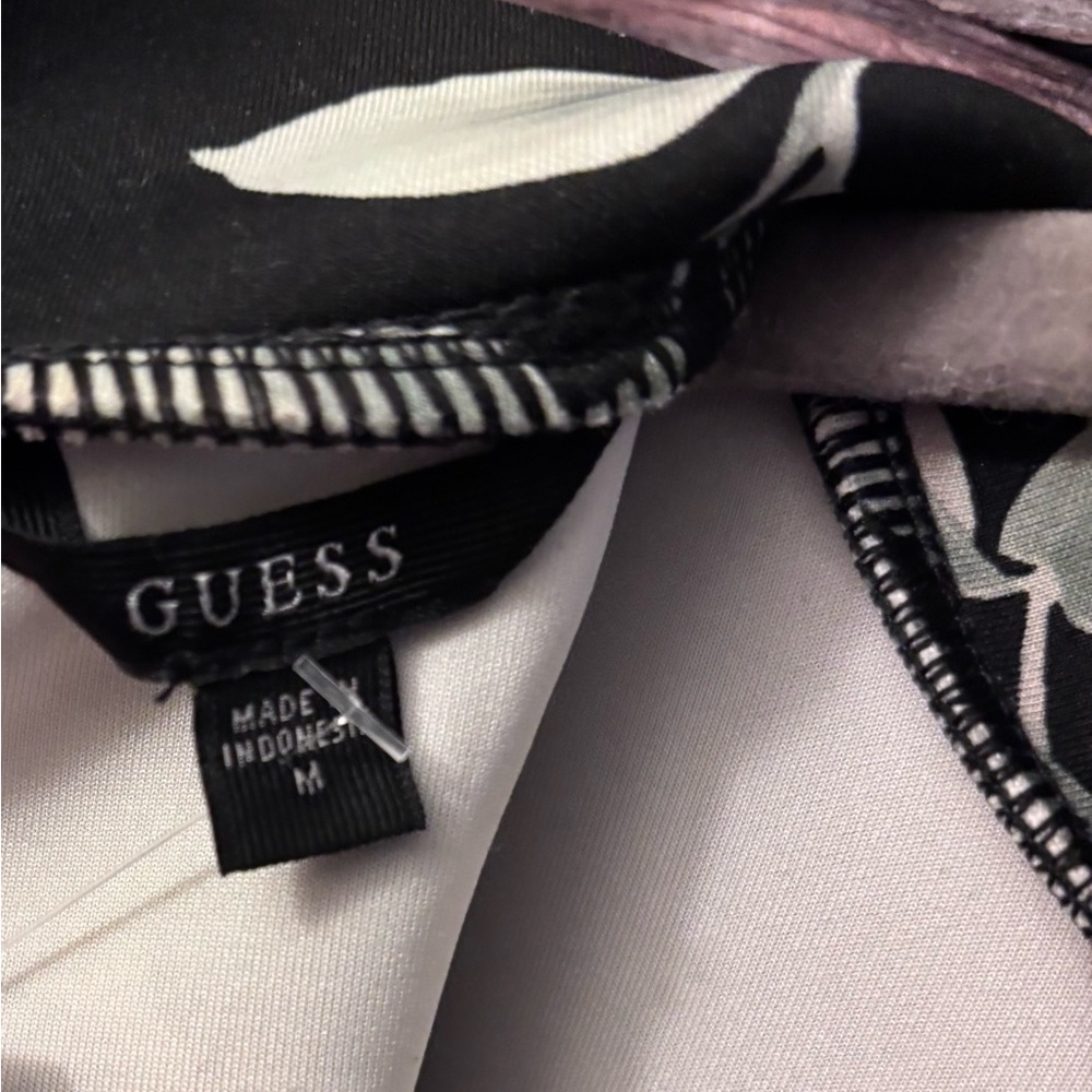 Guess Black and Pink Floral Long Sleeve Dress - Picture 7 of 8